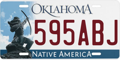 OK license plate 595ABJ