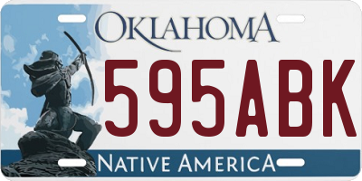 OK license plate 595ABK