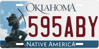 OK license plate 595ABY