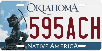 OK license plate 595ACH