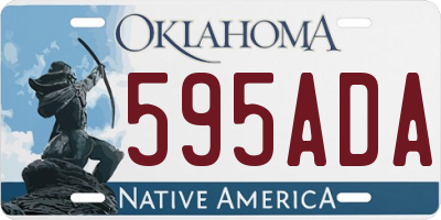 OK license plate 595ADA