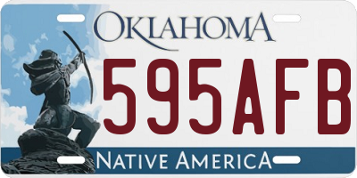 OK license plate 595AFB