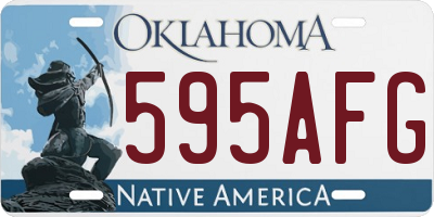 OK license plate 595AFG