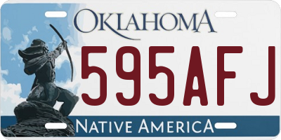 OK license plate 595AFJ