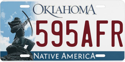 OK license plate 595AFR
