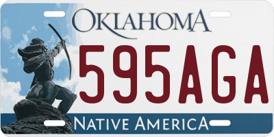 OK license plate 595AGA