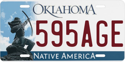 OK license plate 595AGE