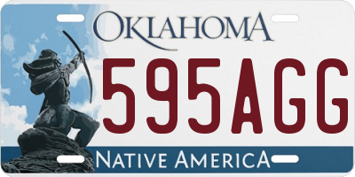 OK license plate 595AGG