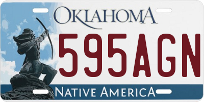 OK license plate 595AGN