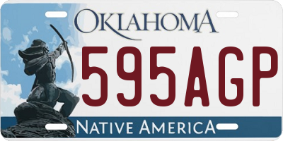 OK license plate 595AGP