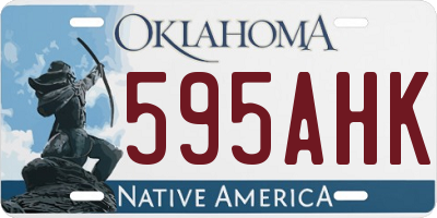 OK license plate 595AHK