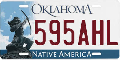 OK license plate 595AHL