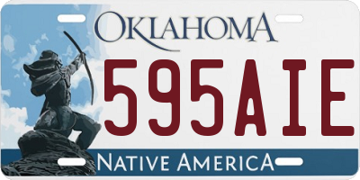 OK license plate 595AIE