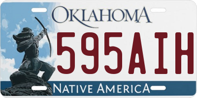 OK license plate 595AIH