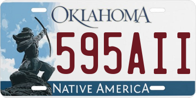 OK license plate 595AII