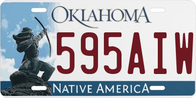OK license plate 595AIW