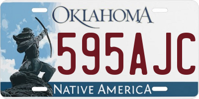 OK license plate 595AJC