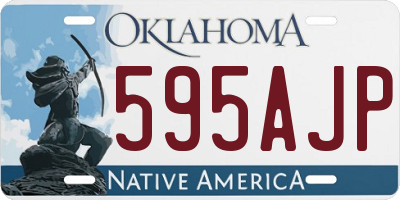 OK license plate 595AJP