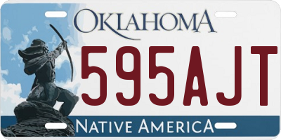 OK license plate 595AJT