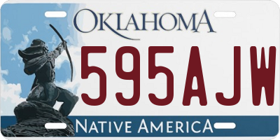 OK license plate 595AJW