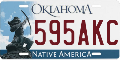 OK license plate 595AKC