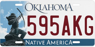 OK license plate 595AKG