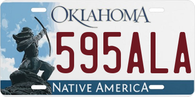 OK license plate 595ALA