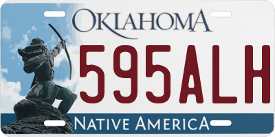 OK license plate 595ALH