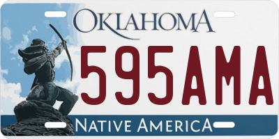 OK license plate 595AMA