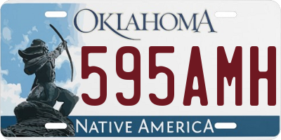 OK license plate 595AMH