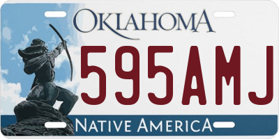 OK license plate 595AMJ