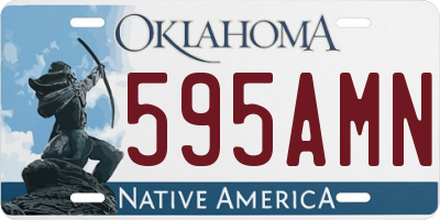 OK license plate 595AMN
