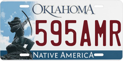 OK license plate 595AMR