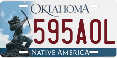 OK license plate 595AOL