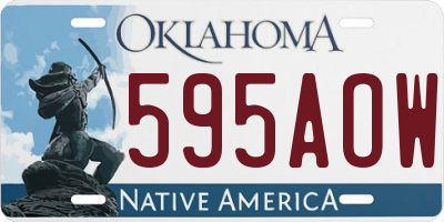 OK license plate 595AOW