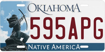OK license plate 595APG