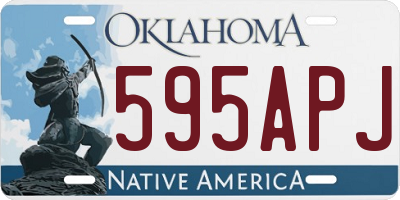 OK license plate 595APJ