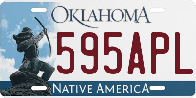 OK license plate 595APL