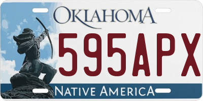 OK license plate 595APX