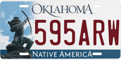 OK license plate 595ARW