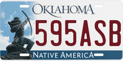 OK license plate 595ASB