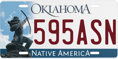 OK license plate 595ASN