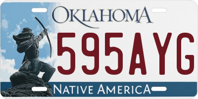 OK license plate 595AYG