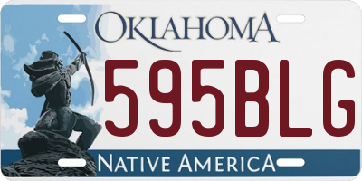 OK license plate 595BLG