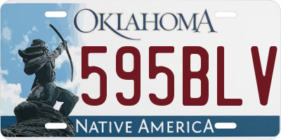 OK license plate 595BLV