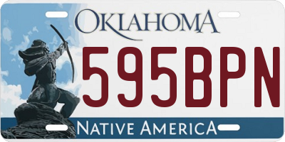 OK license plate 595BPN