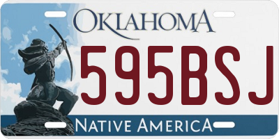 OK license plate 595BSJ