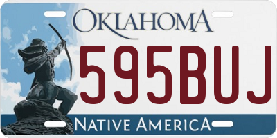 OK license plate 595BUJ