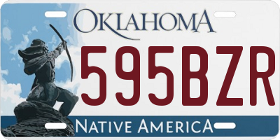 OK license plate 595BZR