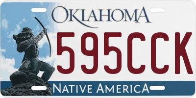 OK license plate 595CCK
